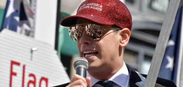 Milo Yiannopoulos at the Boston Straight Pride Parade on August 31, 2019