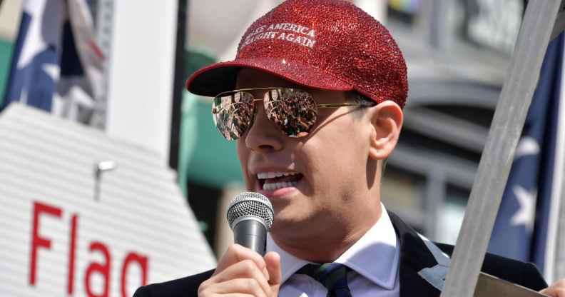 Milo Yiannopoulos at the Boston Straight Pride Parade on August 31, 2019