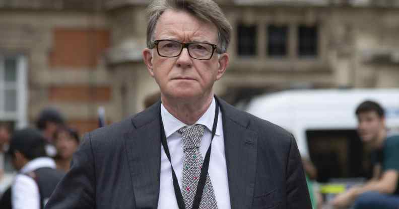 The influential Labour Party figure, Lord Peter Mandelson