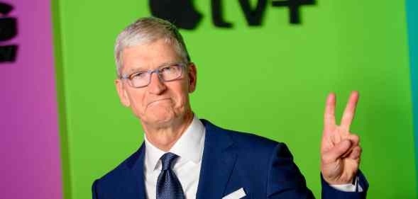Apple CEO Tim Cook attends an Apple TV+ event in 2019