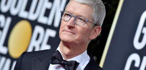 Apple CEO Tim Cook attends the 77th Annual Golden Globe Awards