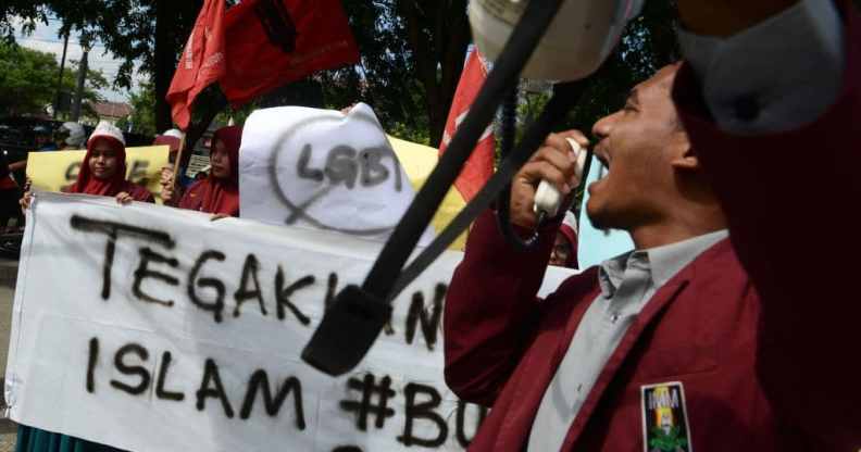 Indonesia LGBT protest