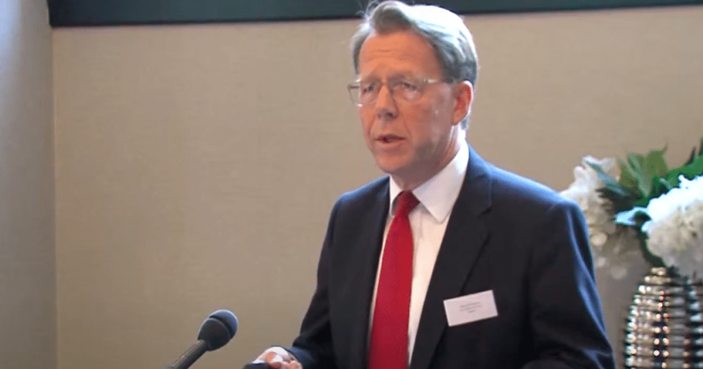 Kenneth Ferguson speaking at a lecturn