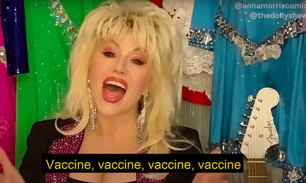 Dolly Parton Jolene given hilarious twist to celebrate coronavirus vaccine