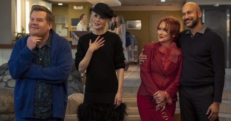 James Corden, Nicole Kidman, Meryl Streep and Keegan-Michael Key in The Prom