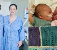 Taryn Cumming gave birth to her son Ryan on 20 November, before her fiancée Kat Buchanan gave birth via C-section on 24 November