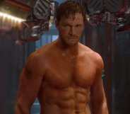 Chris Pratt, shirtless, in Guardians of the Galaxy