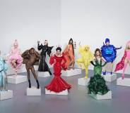 Drag Race UK season 2 queens, each dressed in one of the colours of the Progress Pride flag