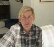 Ellen DeGeneres wearing a plaid shirt