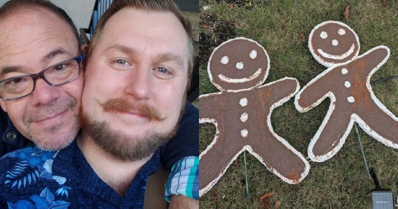 Gay couple's Christmas gingerbread men smeared with faeces