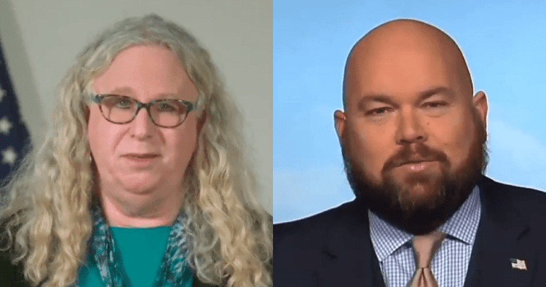Conservative radio host Chris Stigall raged at Dr Rachel Levine.