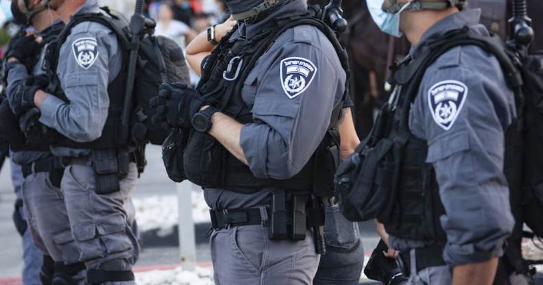 Police officers in Haifa, Israel.