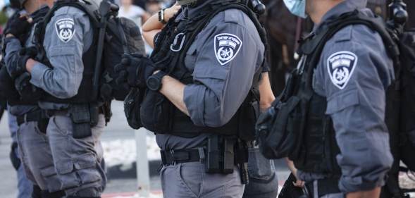 Police officers in Haifa, Israel.