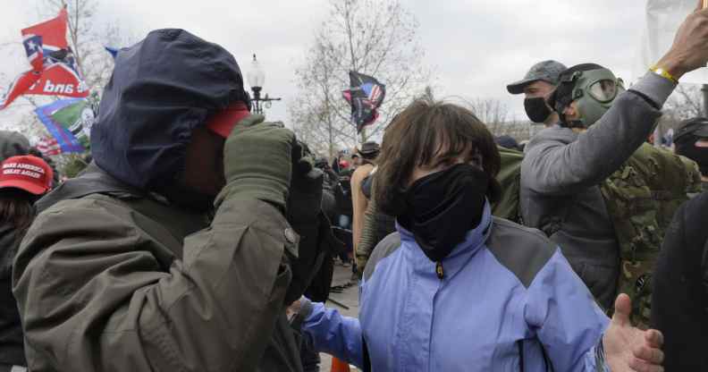Sue Ianni and Mark Shady of Super Happy Fun America at the US Capitol
