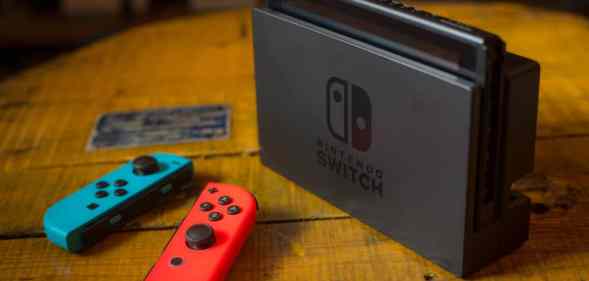 The Nintendo Switch console comes in neon red and blue.