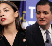 New York representative Alexandria Ocasio-Cortez and Texas senator Ted Cruz