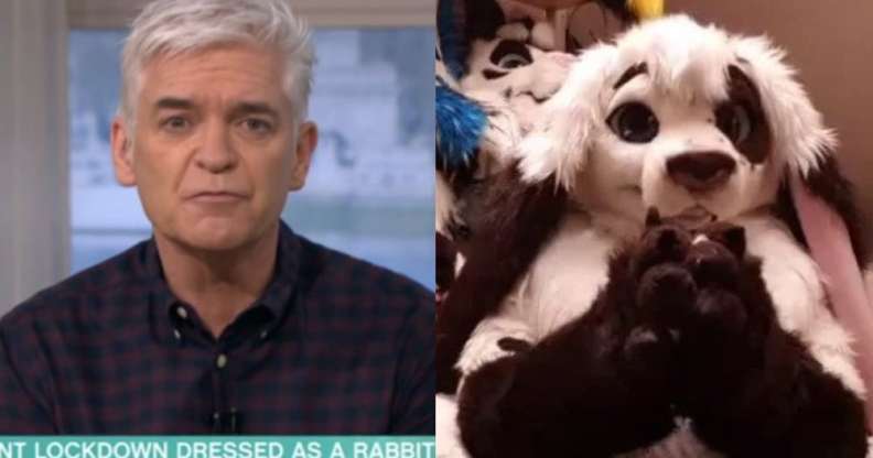 Philip Schofield chats to Adrian James, a furry