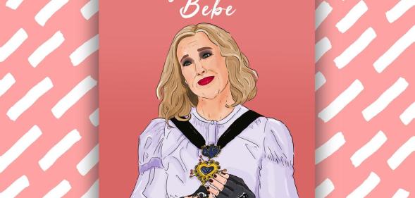 A Valentine's Day card featuring icon Moira Rose from Schitt's Creek