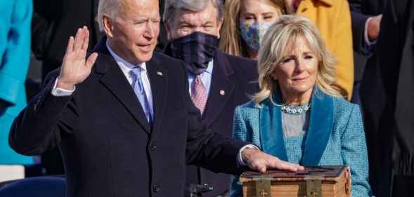 Joe Biden taking oath of office