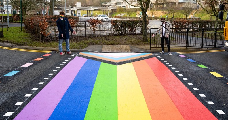 The University of York's new rainbow crossing