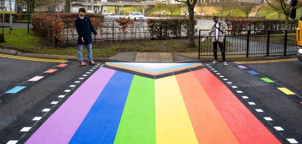 The University of York's new rainbow crossing