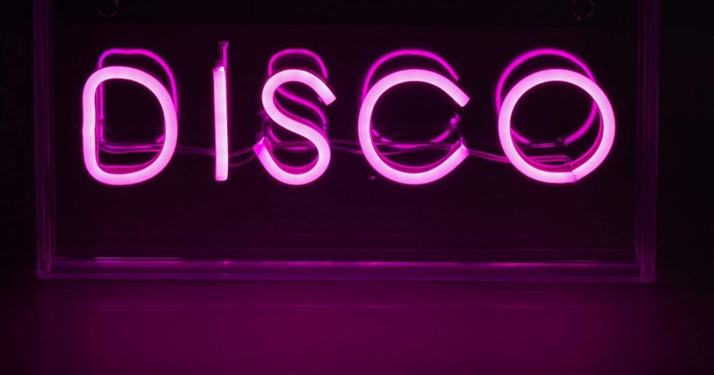 The neon 'Disco' sign light box. (Amazon)
