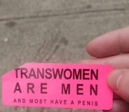 transphobic stickers in Manhattan