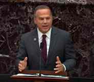 Impeachment manager Rep. David Cicilline speaks on the first day of former President Donald Trump's second impeachment trial