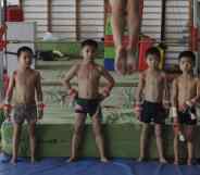 Young gymnasts in China
