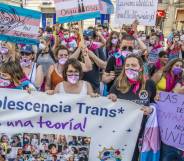 Spanish protests trans rights in spain