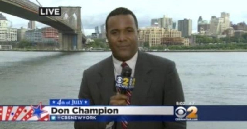 TV journalist Don Champion has alleged he experienced homophobia from higher-ups at CBS