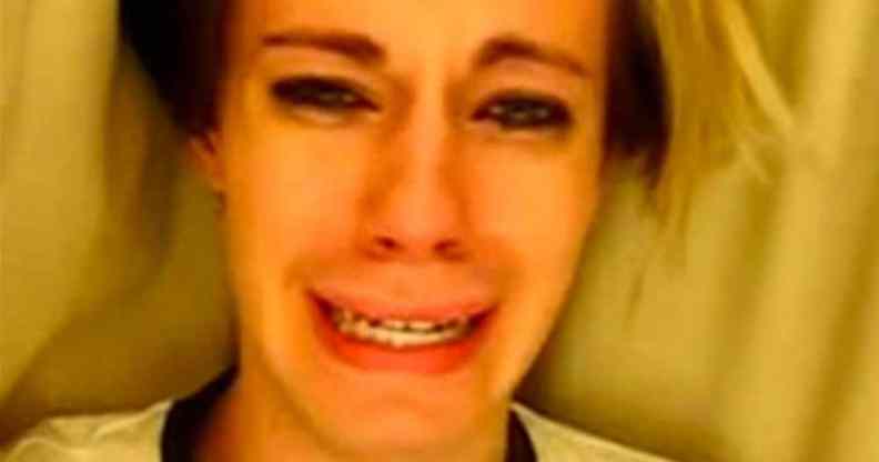 Chris Crocker getting emotional in the 2007 video, 'Leave Britney Alone'
