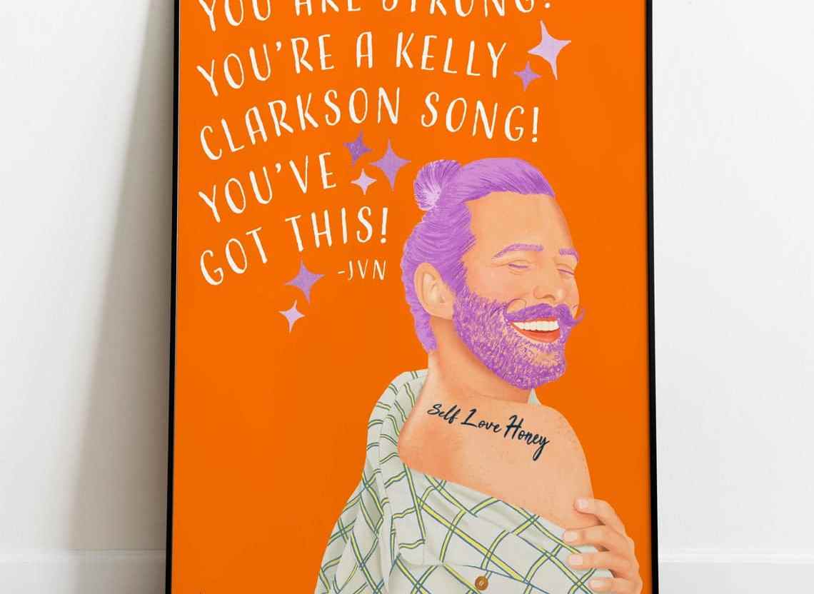 The Kelly Clarkson quote print. (HelenaAnneDesigns/Etsy)