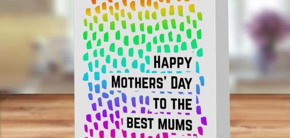 Best mums rainbow card. (Etsy/DoodleDotDesignCo)