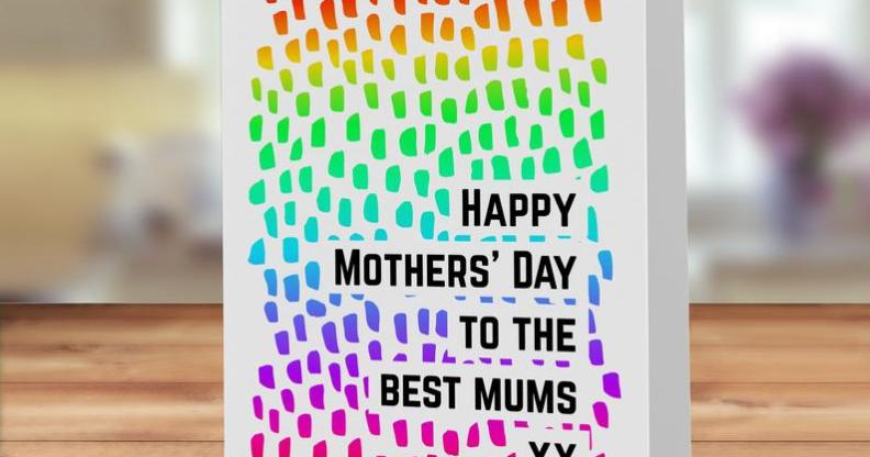 Best mums rainbow card. (Etsy/DoodleDotDesignCo)