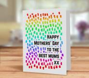 Best mums rainbow card. (Etsy/DoodleDotDesignCo)