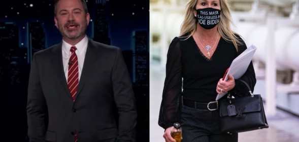 Jimmy Kimmel and Marjorie Taylor Greene