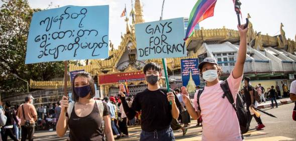 myanmar protests military coup lgbt gays for democracy