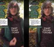 that vegan teacher tiktok side by side