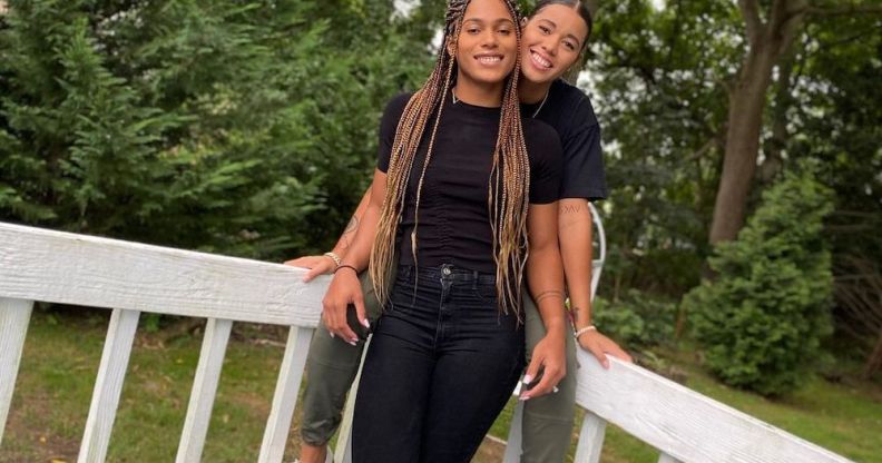 WNBA star Natasha Cloud with her wife Aleshia Ocasio