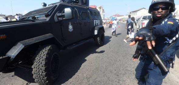 Ghana police tank