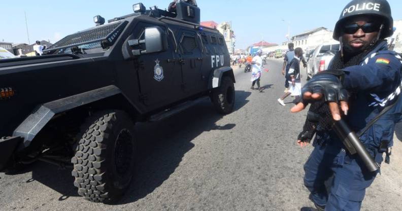 Ghana police tank