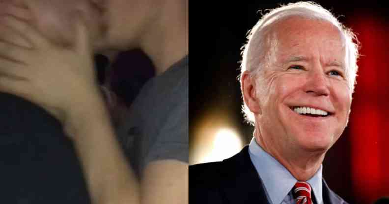 Joe Biden Instagram two men kissing