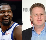 Headshots of Kevin Durant and Michael Rapaport