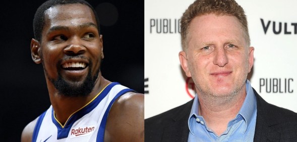 Headshots of Kevin Durant and Michael Rapaport