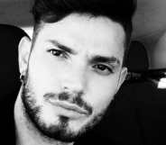 A black and white photograph of Raffaele