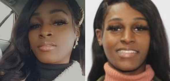 On the left: Diamond 'Kyree' Sanders poses in the back of a car wearing a white fur jacket. On the right: Diamond 'Kyree' Sanders smiles