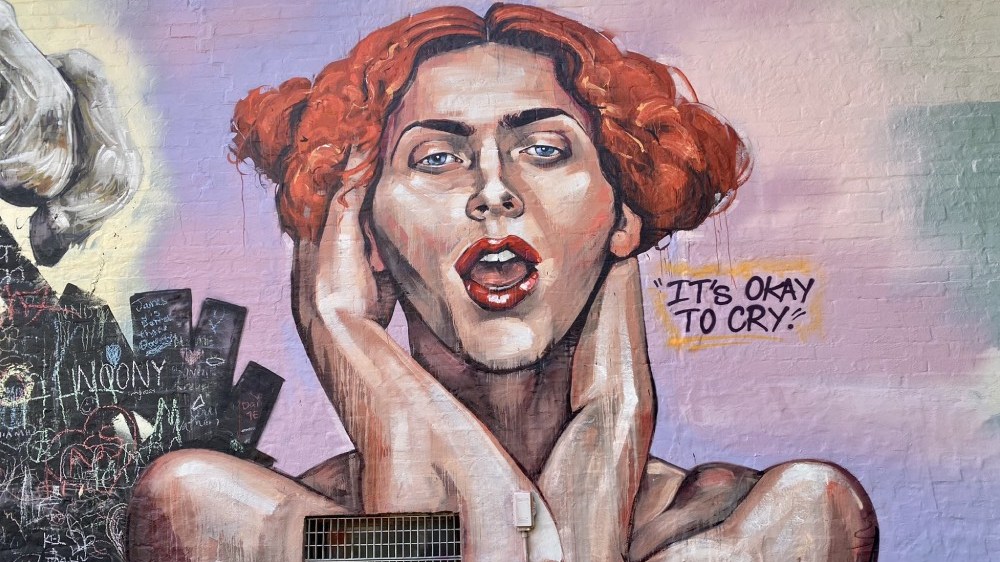 A mural of SOPHIE