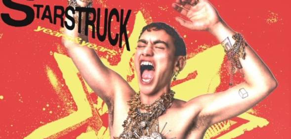Olly Alexander on the Years & Years "Starstruck" cover, wearing a gold vest and heavy chains
