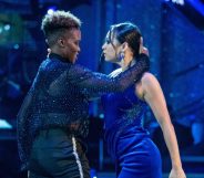Nicola Adams and Katya Jones, the first-ever same-sex dance partners to perform on Strictly Come Dancing